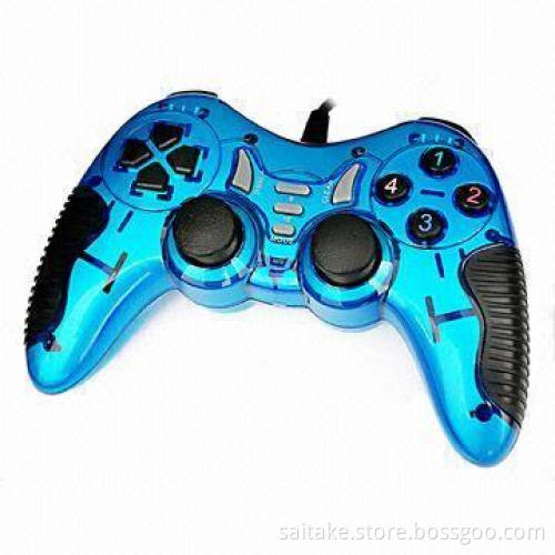 Dual-shock Gamepad/Joypad for PS2/PS3/PC, with 8-way Directional Buttons and 12-fire Buttons